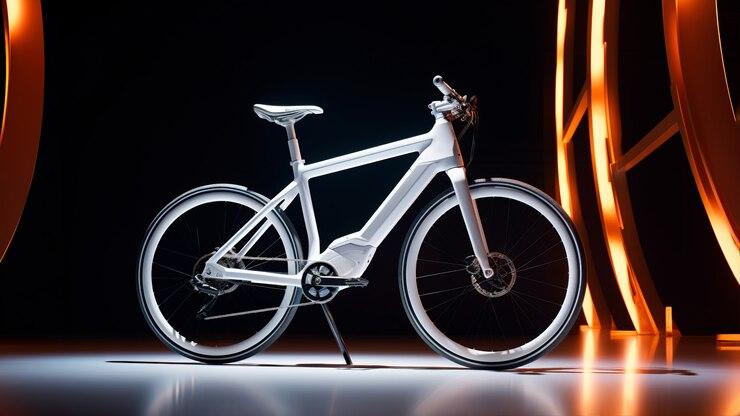 Un vélo électrique gris