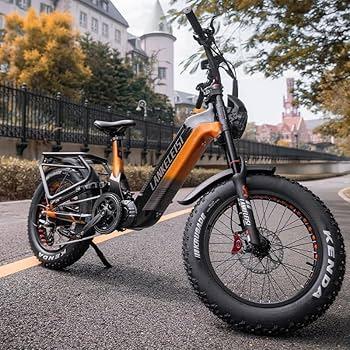 Un vélo électrique orange